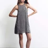 Vestido Doble Estampado Brillos