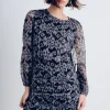 Vestido Drapeado Estampado Ikat