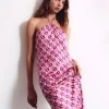 Vestido Halter Estampado Pop