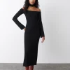 Vestido Largo Escote Hombros