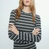 Vestido Rayas Manga Larga